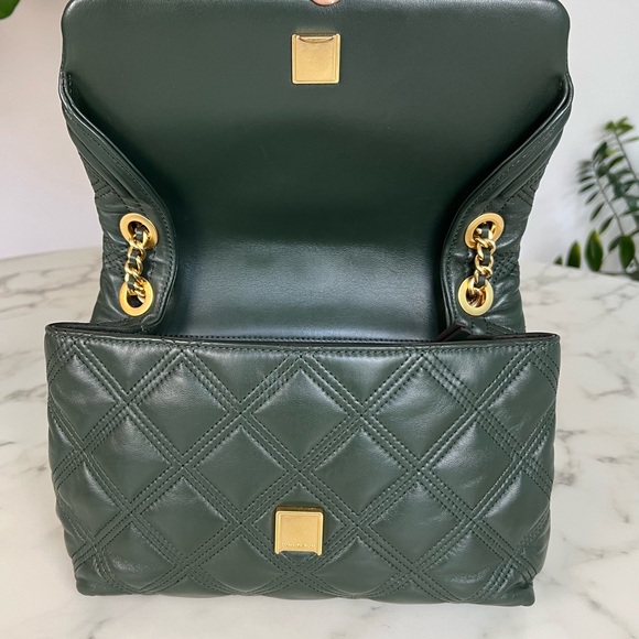 Tory Burch Fleming Soft Convertible Shoulder Crossbody Bag Sycamore Green Gold - Picture 13 of 16